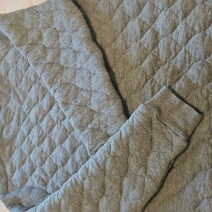 Madewell Quilted Gray Crew Neck NWOT